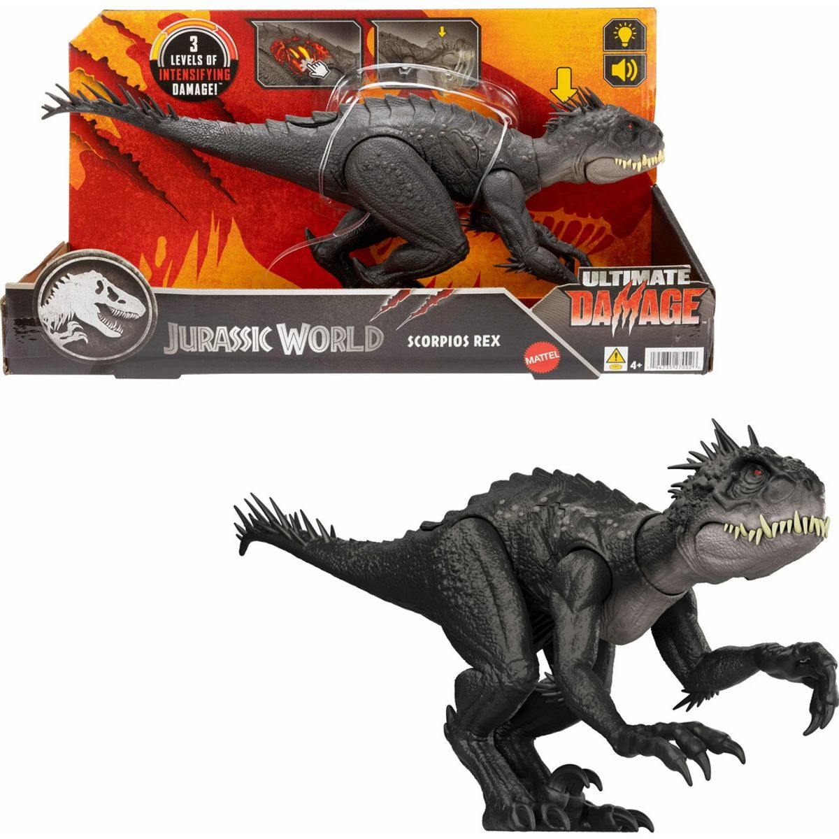 JURASSIC WORLD - Jurassic World Ultimate Damage Dinosaurio Scorpios Rex