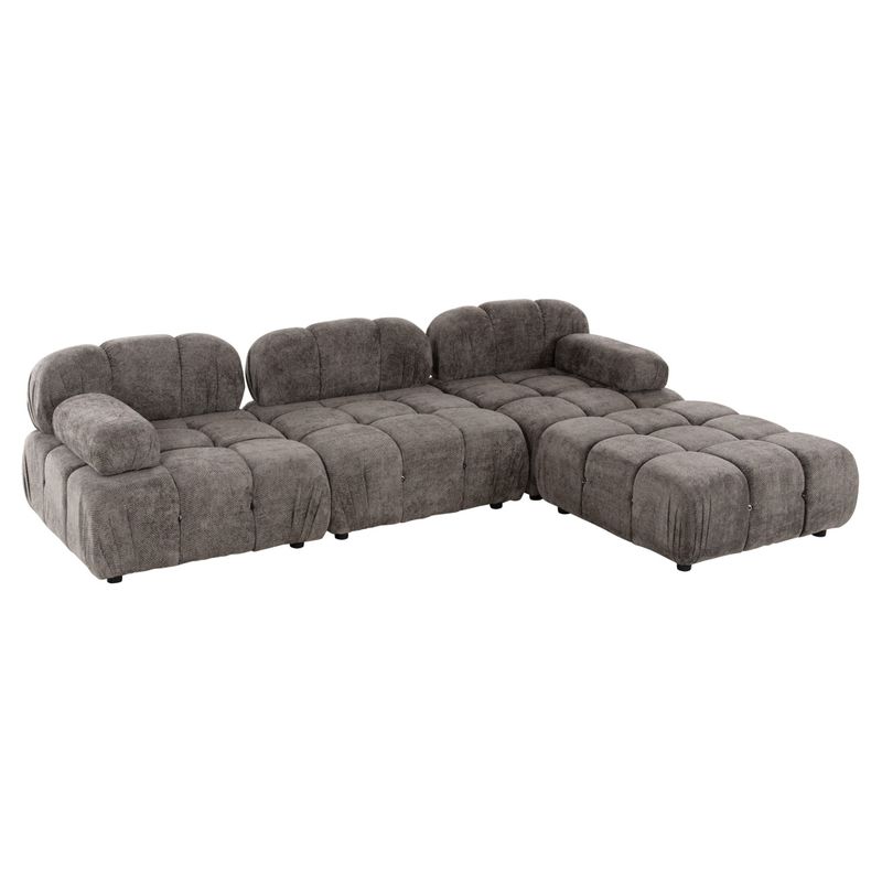 GENERICO - Juego de sala moderno muebles modulares color gris