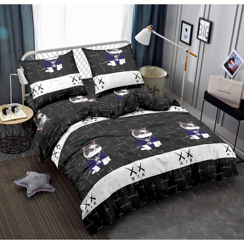 SIRENITAS - Juego de sabanas Cama Semidoble Negro Gato