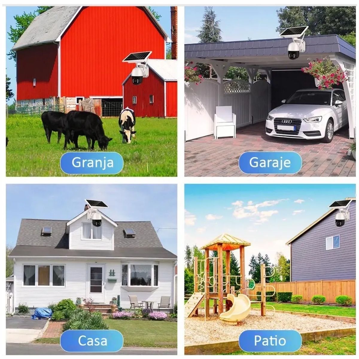 AMERICAN GENERICS - Cámara de Seguridad 4G Solar UHD con Detección Inteligente