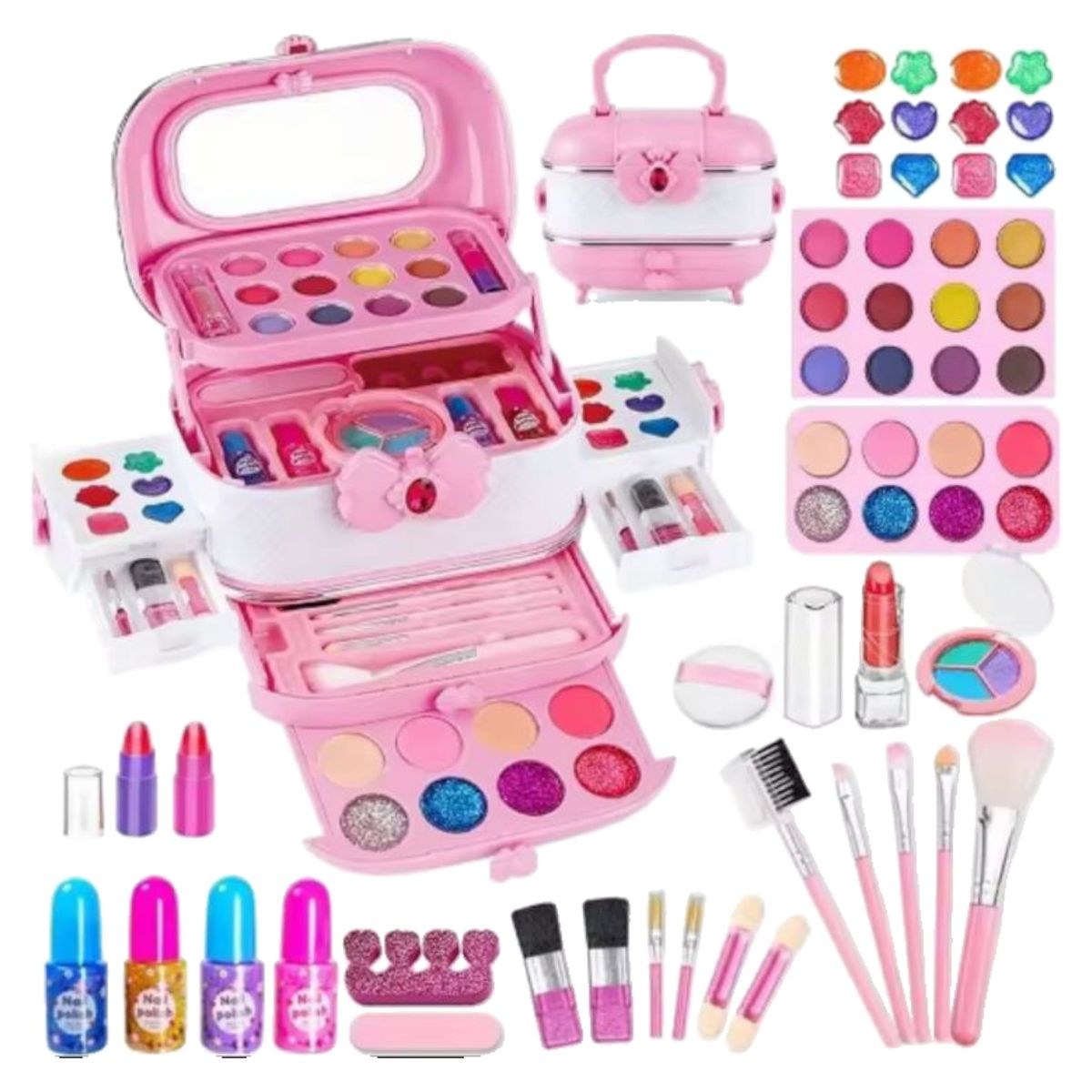 GENERICO - Kit De Maquillaje Infantil De 54 Piezas Para Niñas