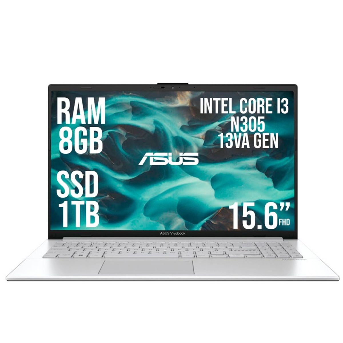 ASUS - PORTATIL ASUS VIVOBOOK GO 15 CORE I3 N305 SSD 1TB  RAM 8GB 15.6 FHD