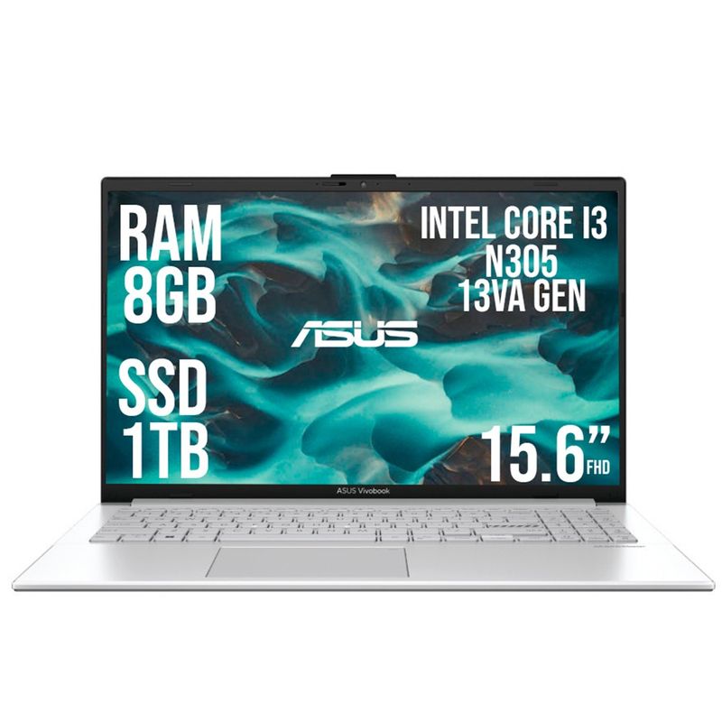 ASUS - PORTATIL ASUS VIVOBOOK GO 15 CORE I3 N305 SSD 1TB  RAM 8GB 15.6 FHD