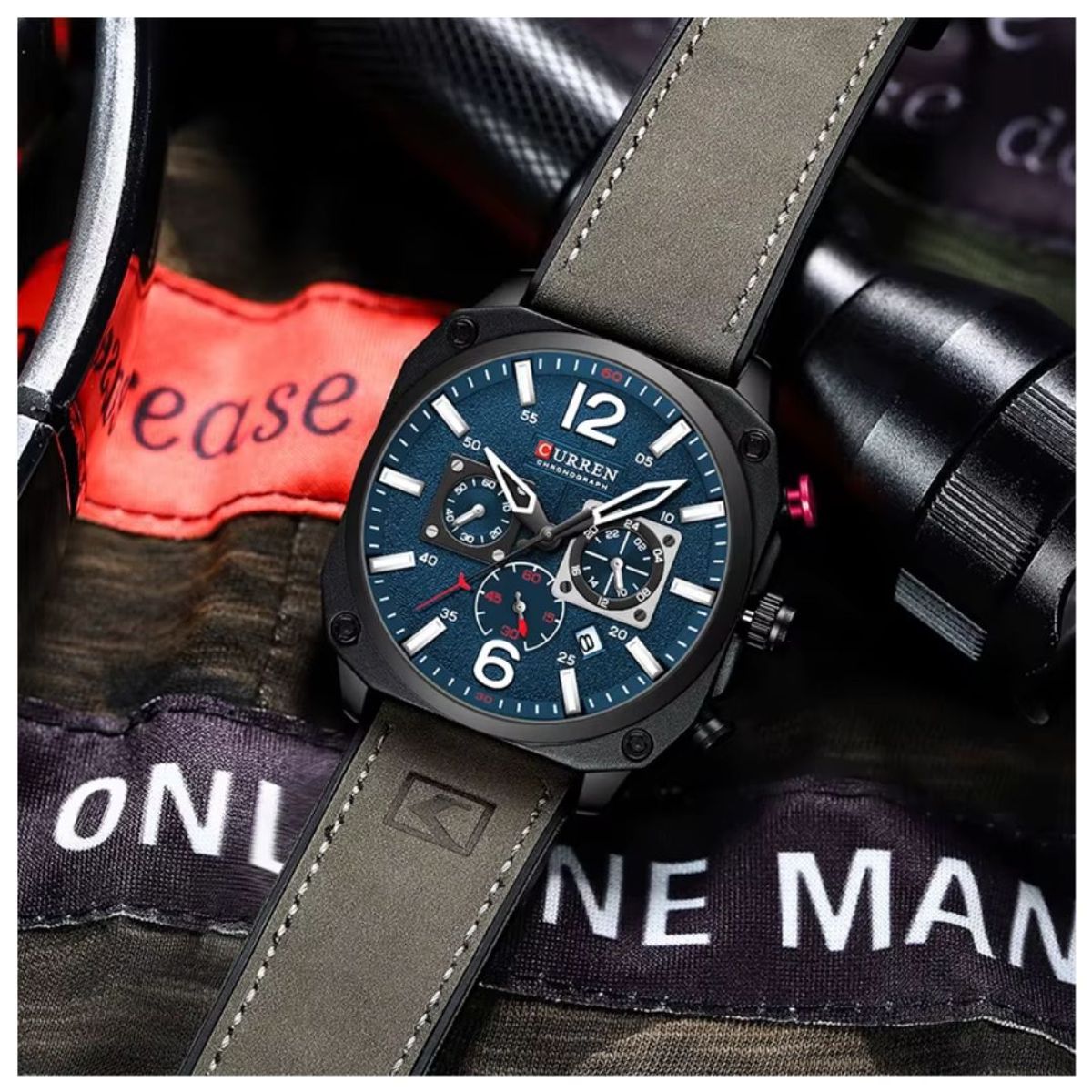 CURREN - Reloj CURREN Cronografo 8398 Para Hombre - Azul