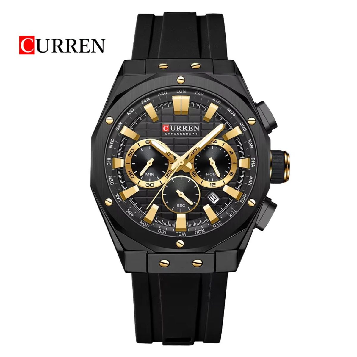 Curren - Reloj CURREN Cronografo 8464 Para Hombre - Negro