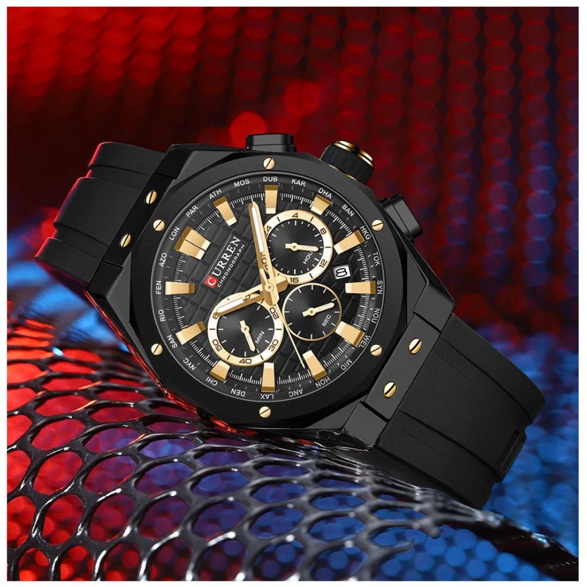 Curren - Reloj CURREN Cronografo 8464 Para Hombre - Negro
