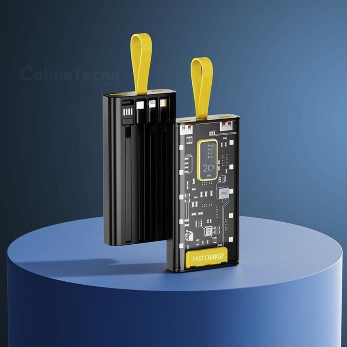 COLME TECHNOLOGY HOME - Power Bank Batería Portátil Multicable 20000mah Transparente