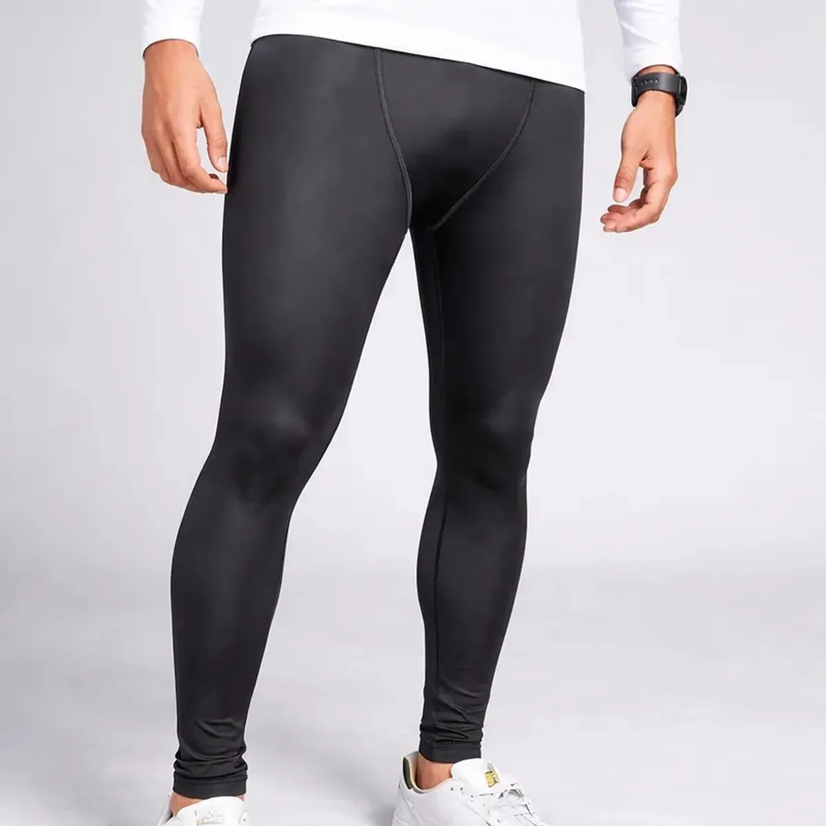 SPORT - Pantalón Licra para Hombre Elástica Deportiva Leggings Compresión