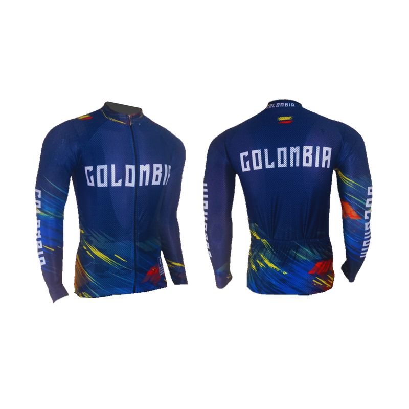 GENERICO - Jersey Maillot Lycra Ciclismo Colombia Tricolor Ruta MTB