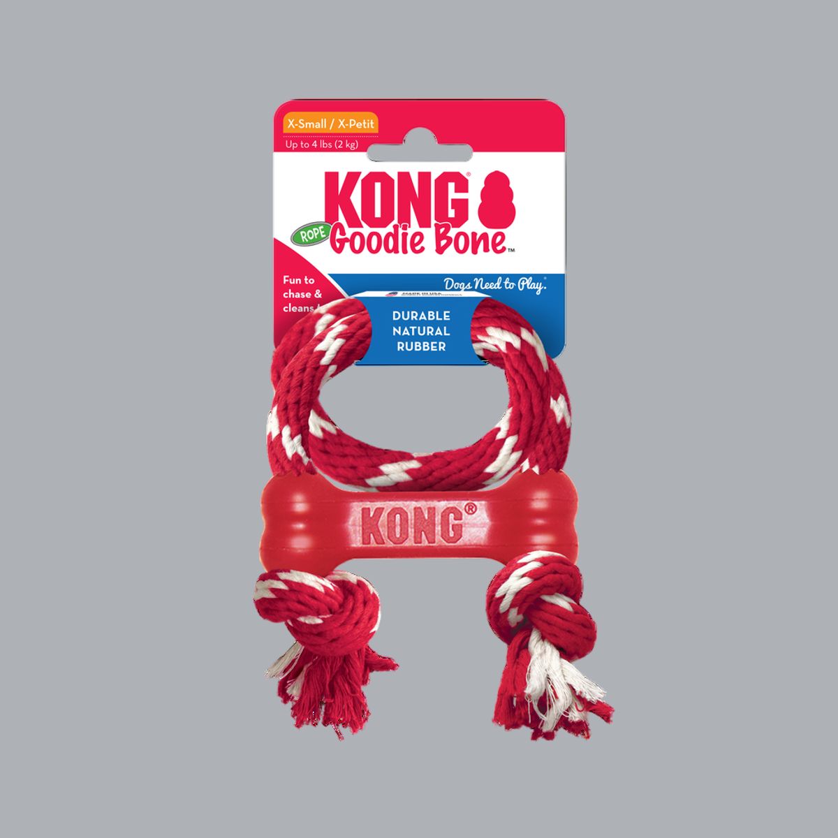 KONG COMPANY - KONG Classic Goodie Bone con Lazo talla XS