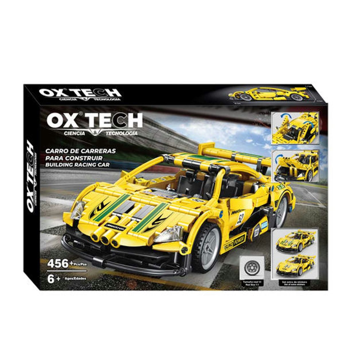 OX TOYS - Juguete para construir carro de carreras - 456 piezas T3005