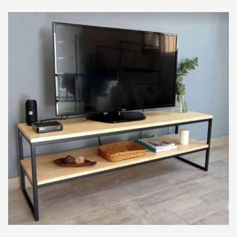 GENERICO - Mesa de tv Mix 160x40 cm en formica y metal