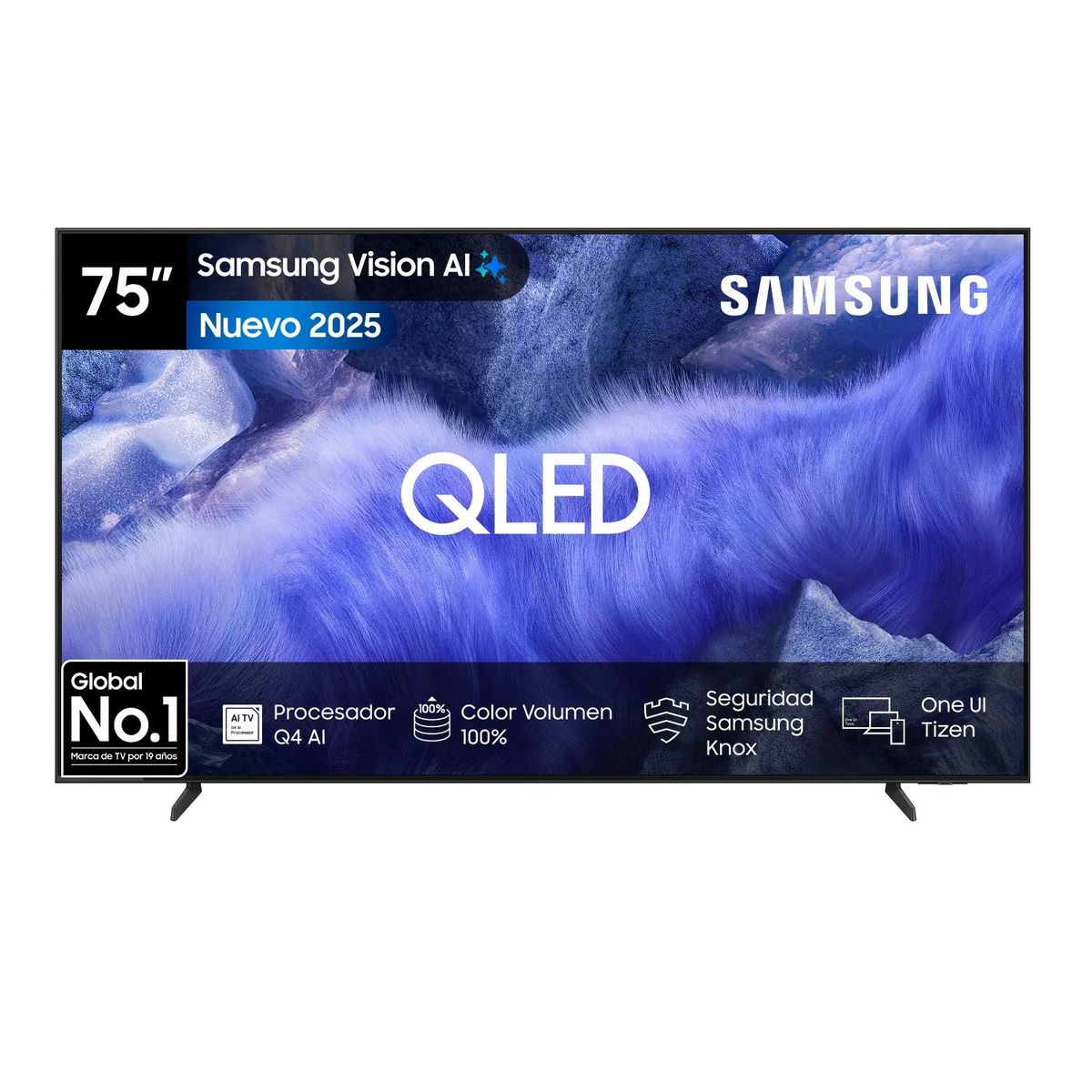 SAMSUNG - Televisor Samsung 75 Pulgadas QLED QEF1 4K Vision AI Smart TV 2025