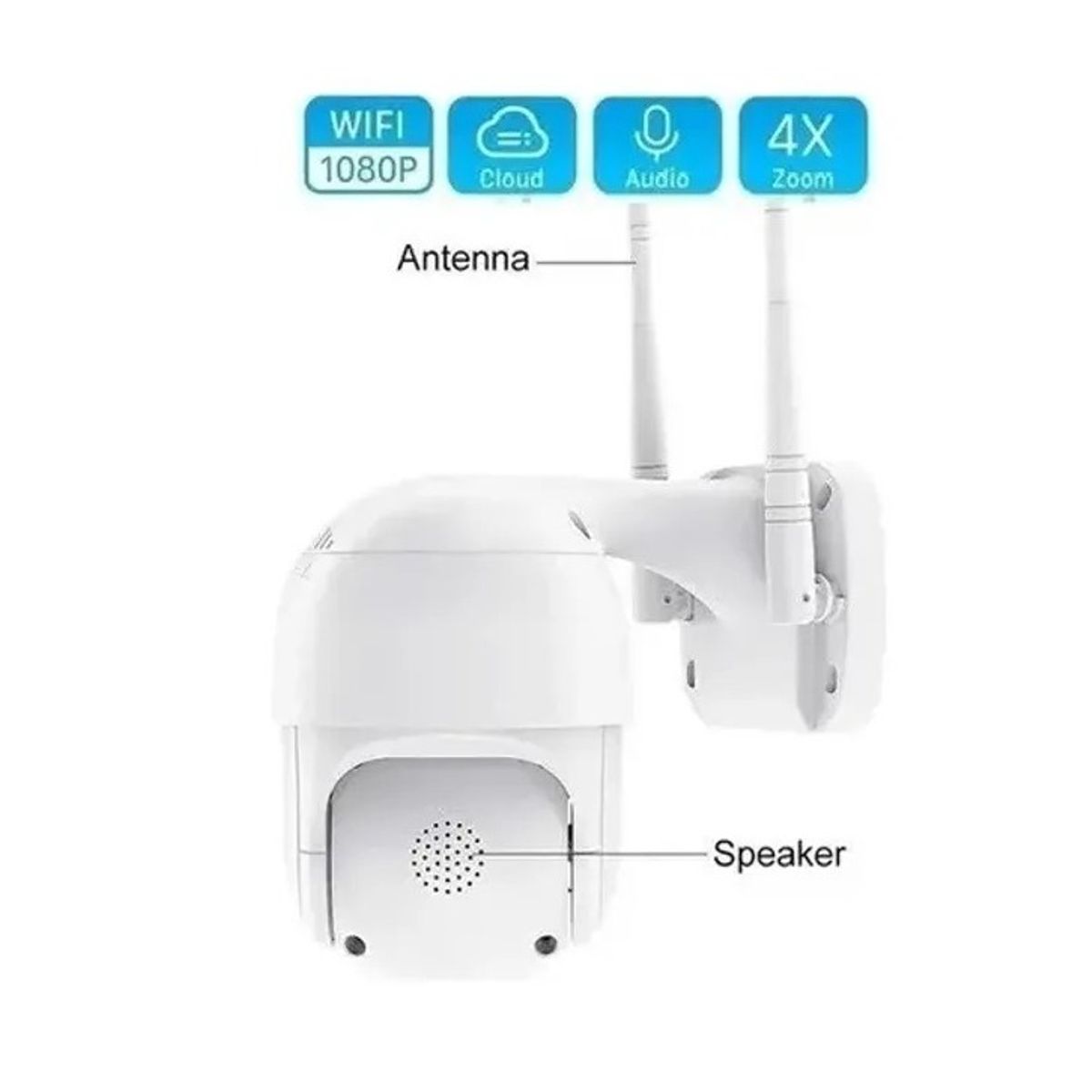 AMERICAN GENERICS - Cámara de Seguridad IP PTZ para Exterior con App Yoosee