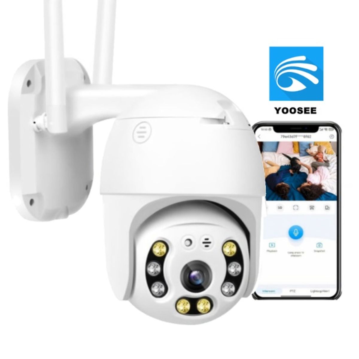 AMERICAN GENERICS - Cámara de Seguridad IP PTZ para Exterior con App Yoosee