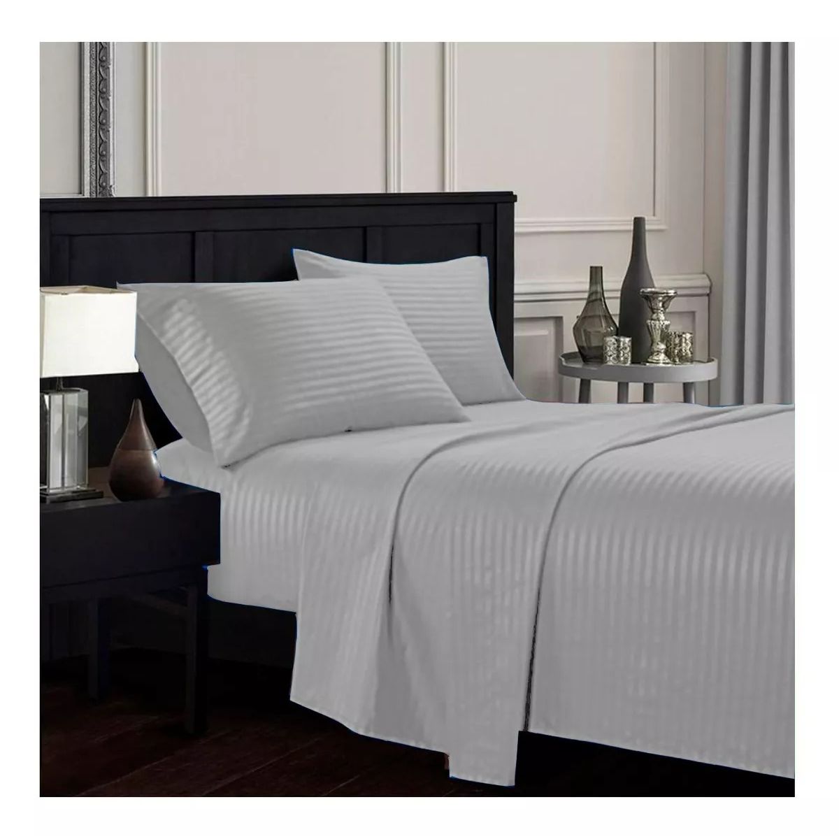 GENERICO - Juego De Sabanas Sencilla 30cm Blanco - Planchado Permanente 600h