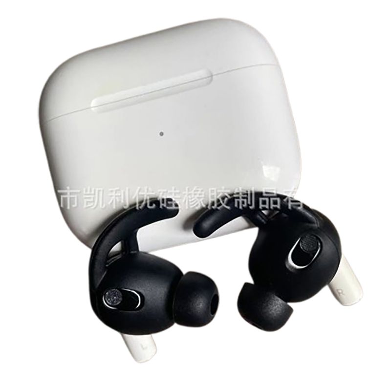 GENERICO - Soporte Antipérdida para AirPods 3 de Apple Negro Par
