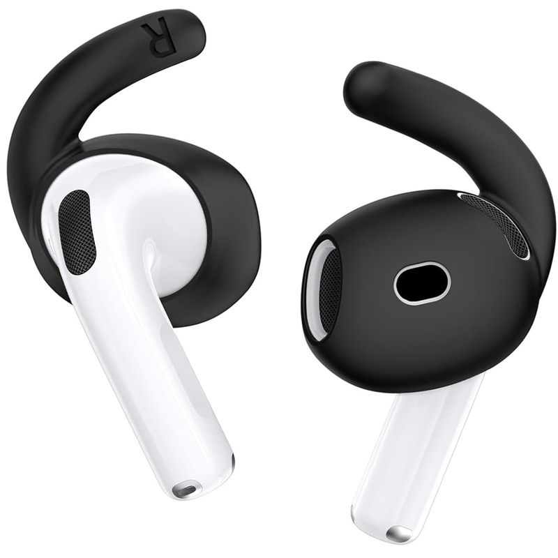 GENERICO - Soporte Antipérdida Para AirPods 4 de Apple Negro Par