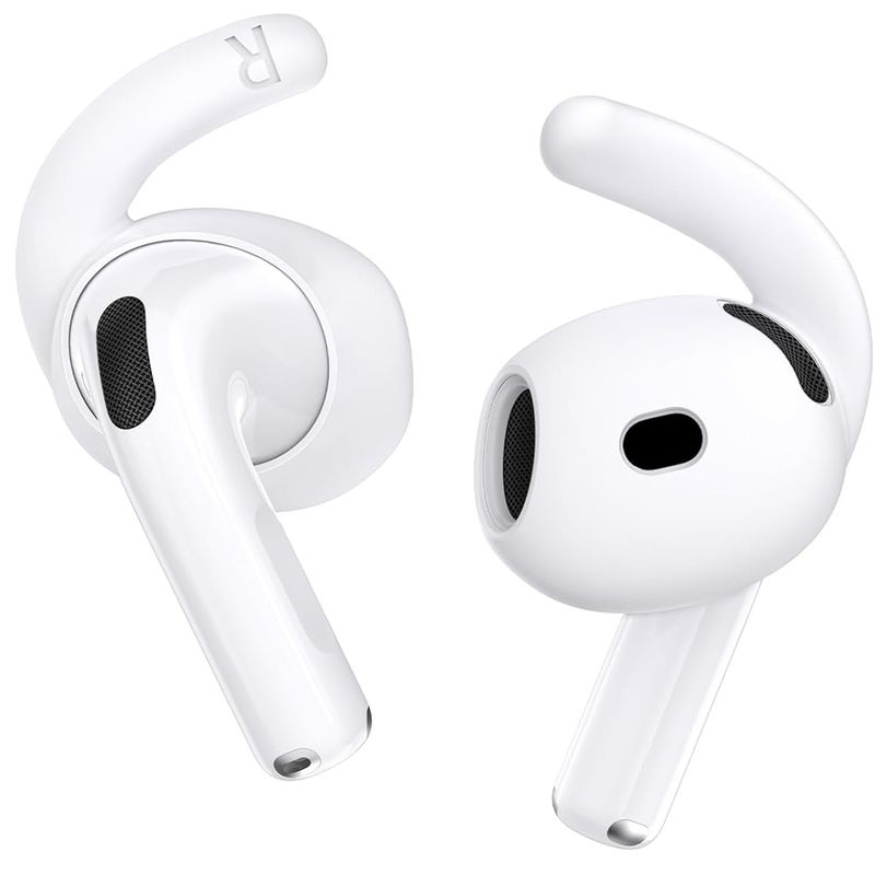 GENERICO - Soporte Antipérdida Para AirPods 4 de Apple Blanco Par