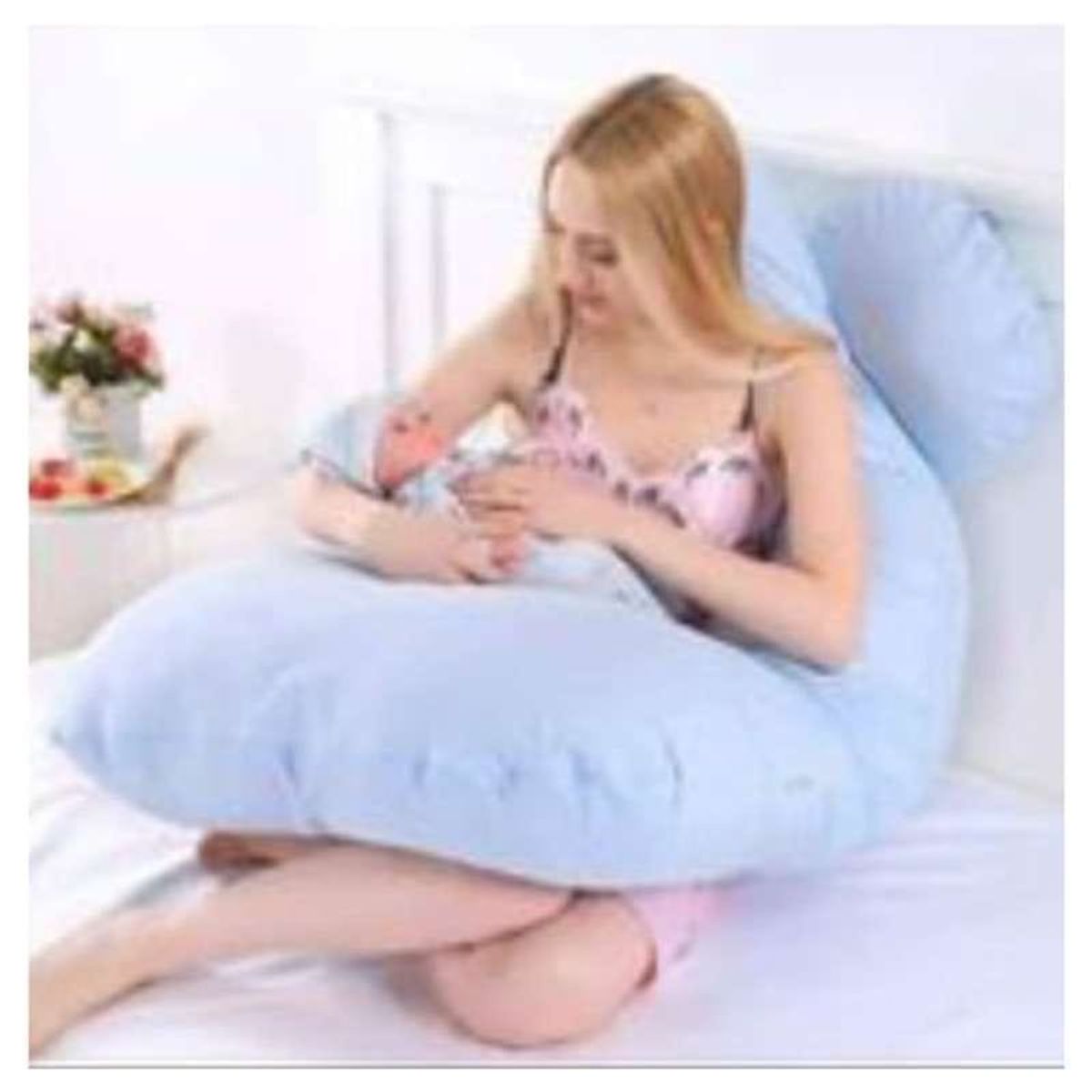 AMERICAN GENERICS - Almohada materna en forma de U  Azul claro