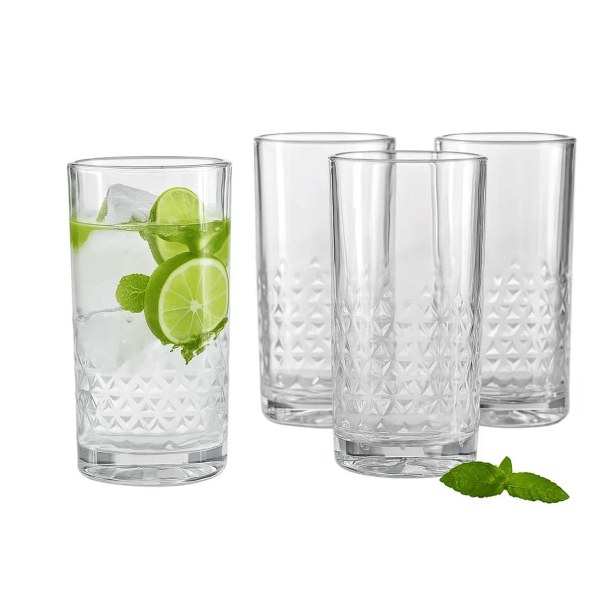 LIBBEY - Set x4 Vasos de Vidrio Oracle Altos 484 ml