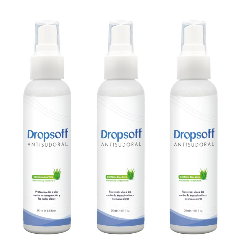 UNMERCO - Antitranspirante Dropsoff x3  Protección Intensa y Suave