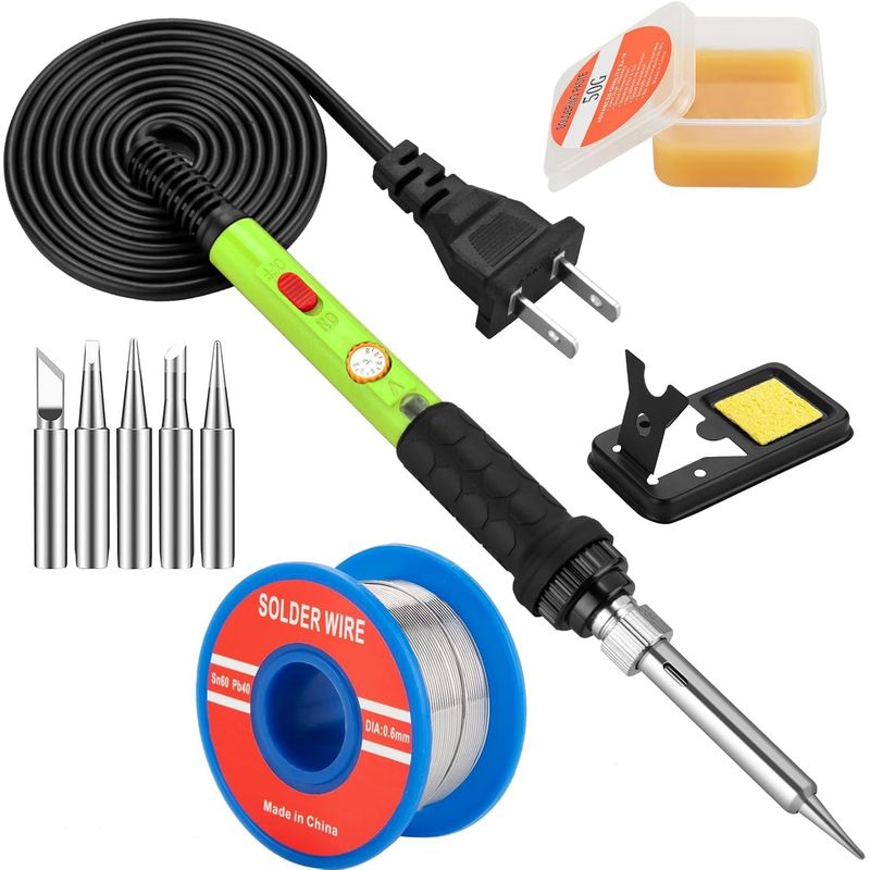 GENERICO - Kit De Soldadura 60w 10 En 1 Ceramico Con 5 Puntas 110v