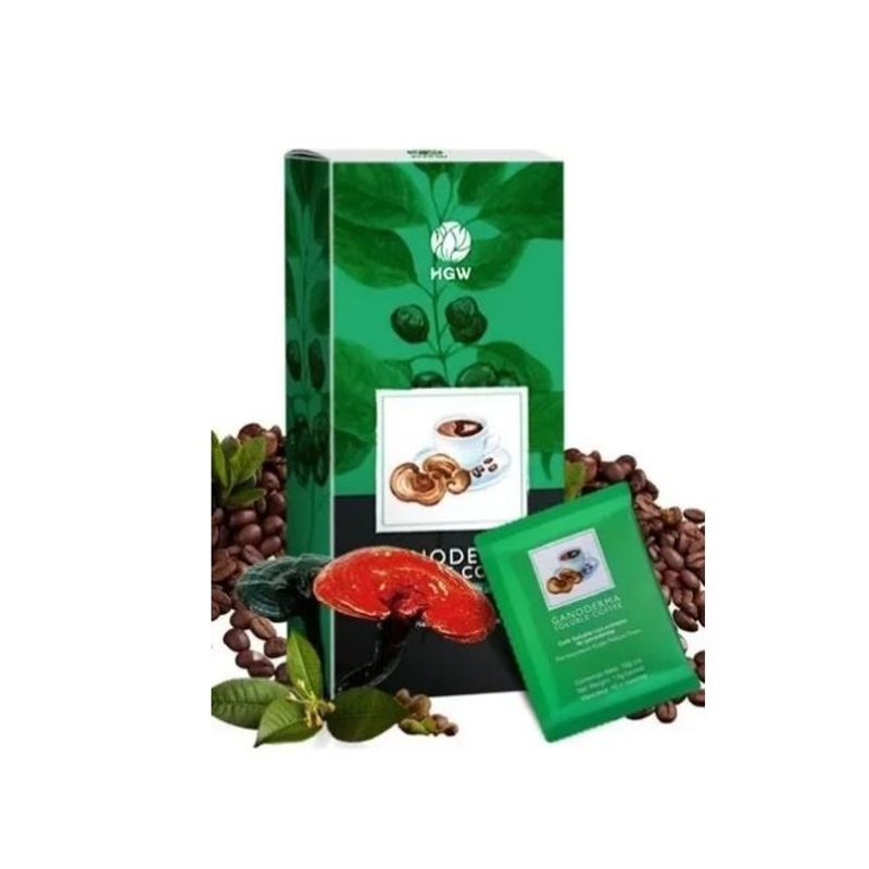 GENERICO - Café Instantáneo Soluble Hgw Ganoderma 12 Sobres De 15g