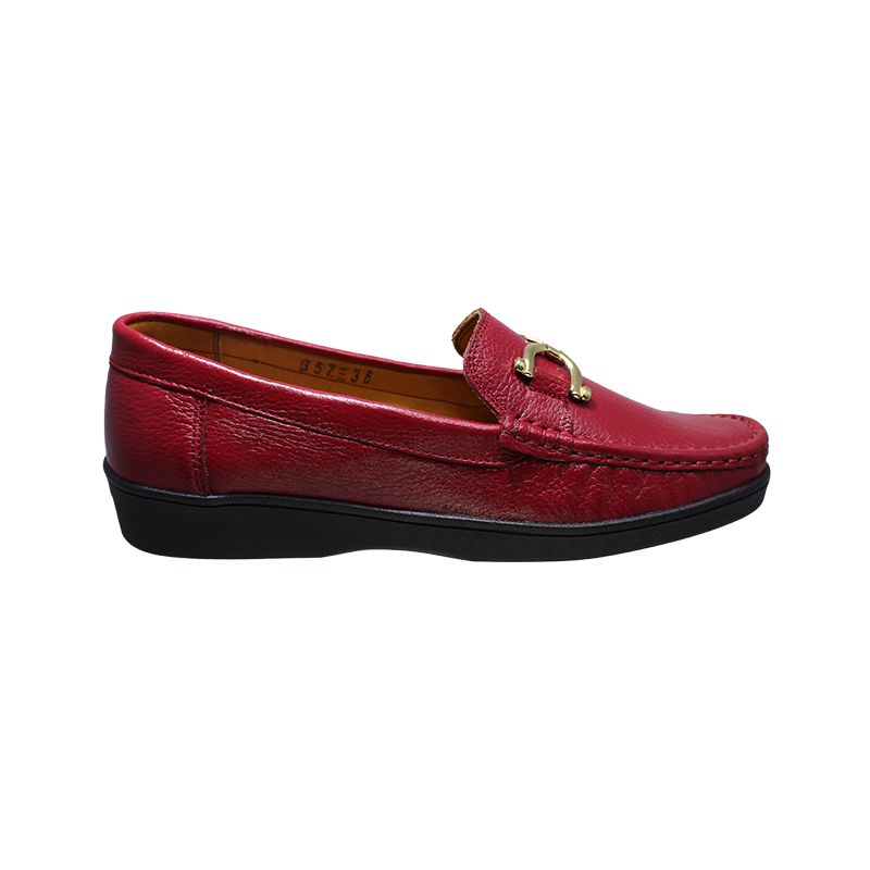 GENERICO - Zapato De Cuero Para Mujer Tubular Mocasin Tacón Corrido