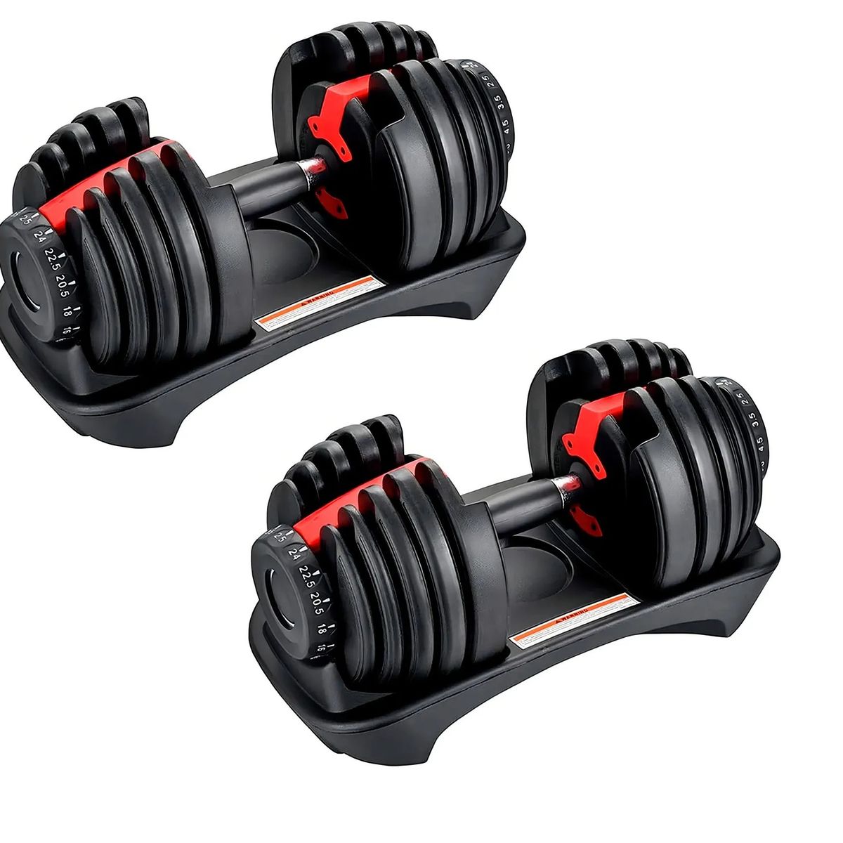 FITNESS - 2 Mancuernas Ajustables Graduable Rápidas Alta Calidad