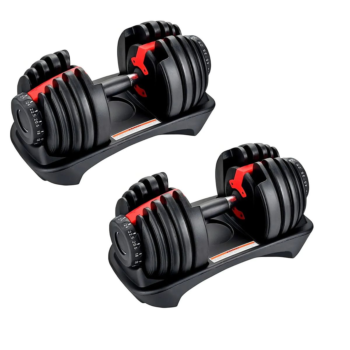 FITNESS - 2 Mancuernas Ajustables Graduable Rápidas Alta Calidad