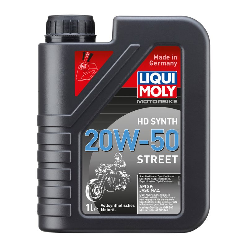 LIQUI MOLY - Aceite Moto 4T 20W-50 HD Sintético Liqui Moly 1L