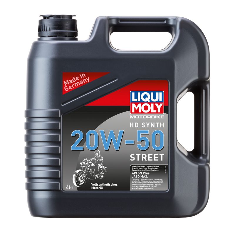 LIQUI MOLY - Aceite Moto 4T 20W-50 HD Sintético MA2 Liqui Moly 4L