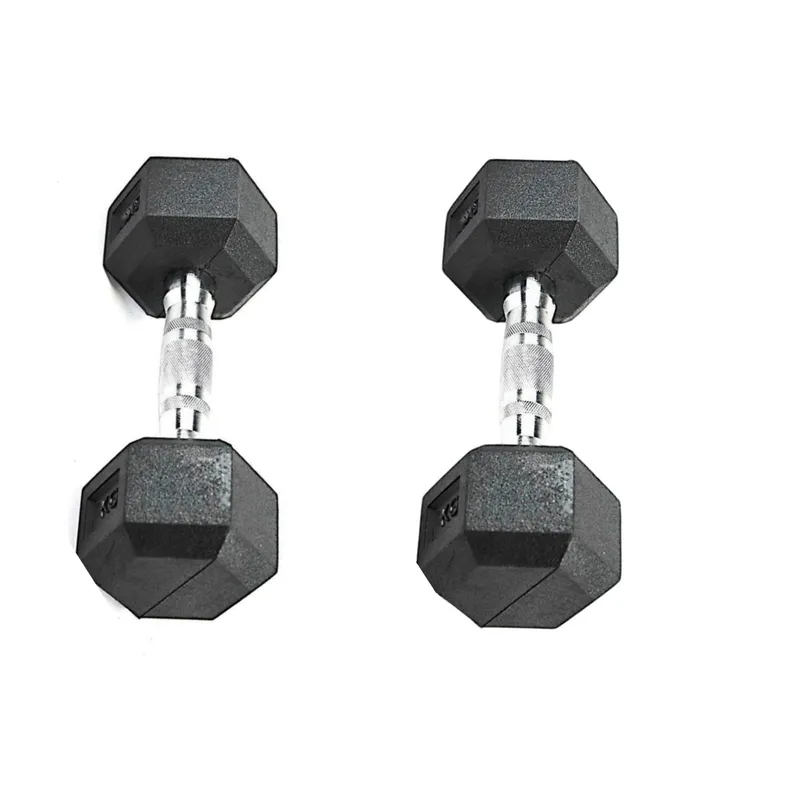 SPORTFITNESS - Mancuernas Encauchetadas De 5 Kg Ideal Para Entrenamiento