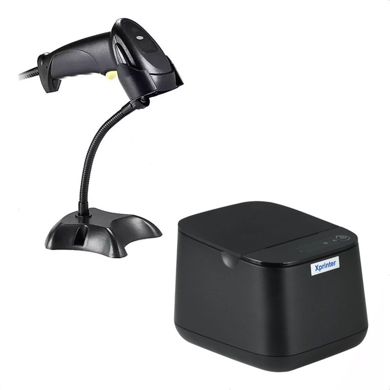 GENERICO - Combo Impresora 58mm + Lector Código De Barras + Soporte