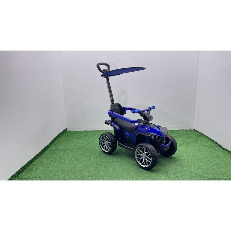 BEBESUNITA - Carro eléctrico Paseador Estilo Cuatrimoto Con control grande AZUL