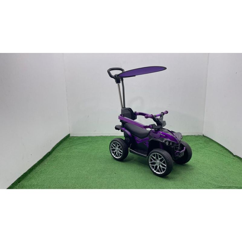 BEBESUNITA - Carro eléctrico Paseador Estilo Cuatrimoto Con control grande MORADO