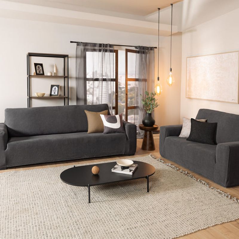 VIANNEY - Funda De Sillón Niza Oxford 3 puestos Vianney