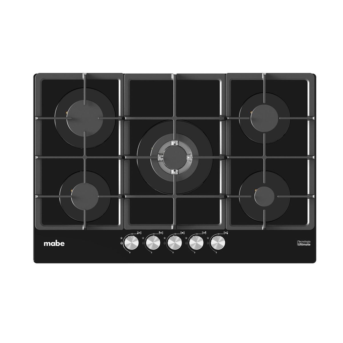 MABE - Estufa de empotrar a Gas 76cm Vidrio Negro Mabe PM7655GNV0