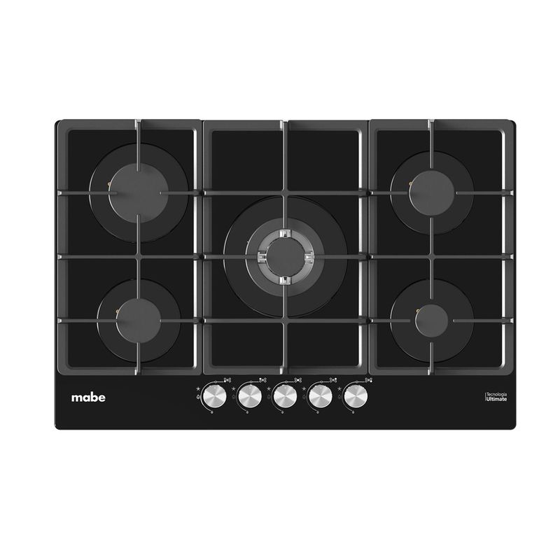 MABE - Estufa de empotrar a Gas 76cm Vidrio Negro Mabe PM7655GNV0