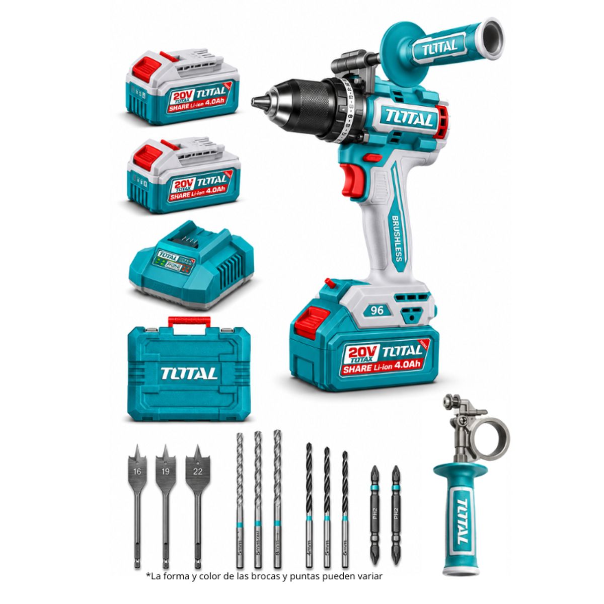 TOTAL - lijadora de palma 4 3/8"x 4" inalambrica 20v NO incluye bateria ni cargador