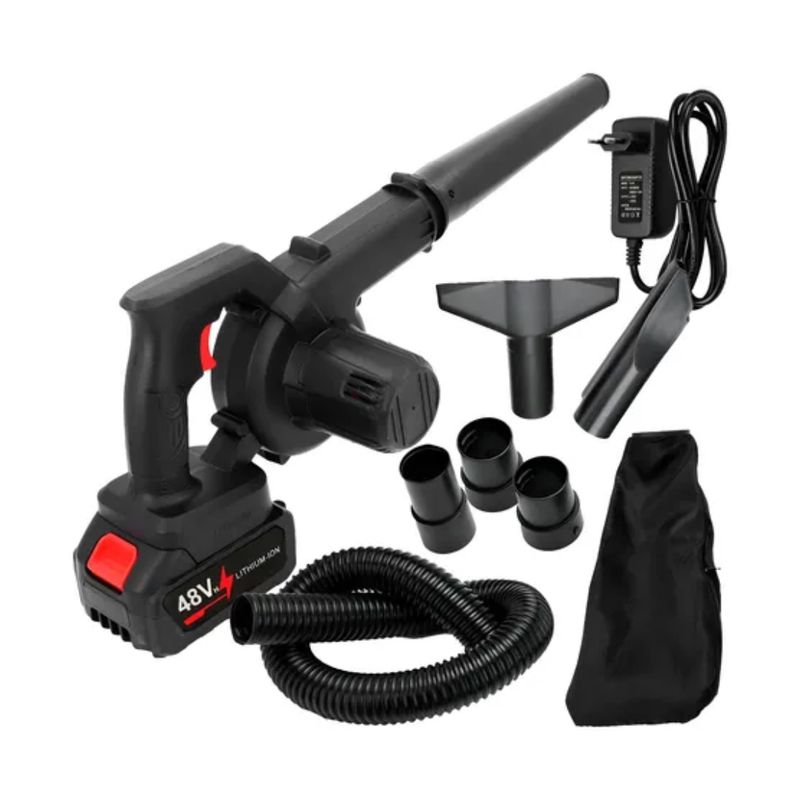 GENERICO - Aspiradora Y Sopladora 2 En 1 Doble Batería 48v Con Accesorios