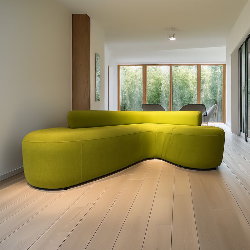 GENERICO - SOFA CURVO 3 PUESTOS VERTIGO VERDE