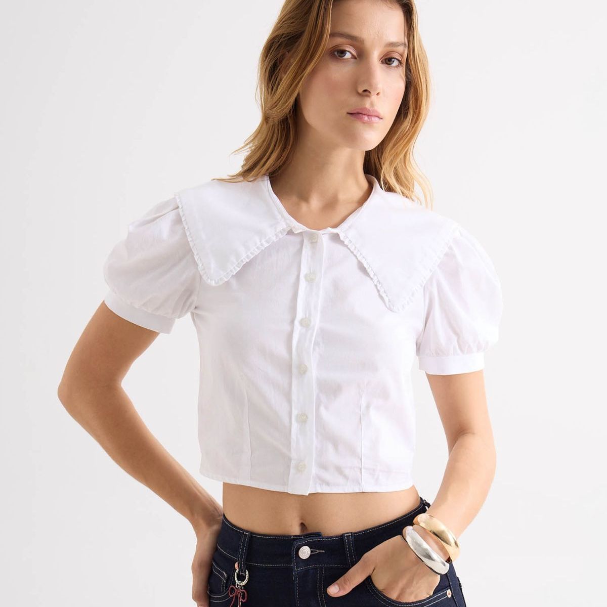 SEVEN SEVEN - Blusa Para Mujer Manga Corta Color Crudo Marca Seven Seven #28124081