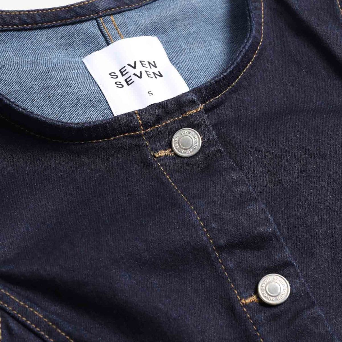 SEVEN SEVEN - Chaleco Para Mujer Plano Color Azul Marca Seven Seven #28250150