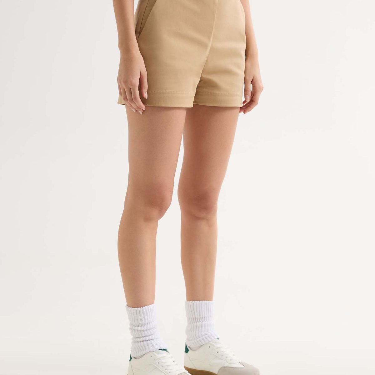 SEVEN SEVEN - Short Casual Con Bolsillos  Para Mujer Beige Seven Seven