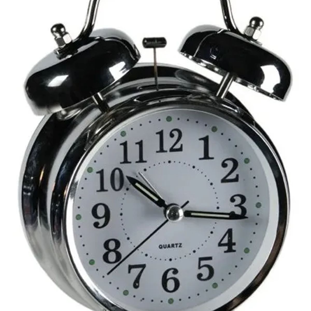 GENERICO - Reloj Alarma Despertador Plateado Análogo Dos Campanas 6025