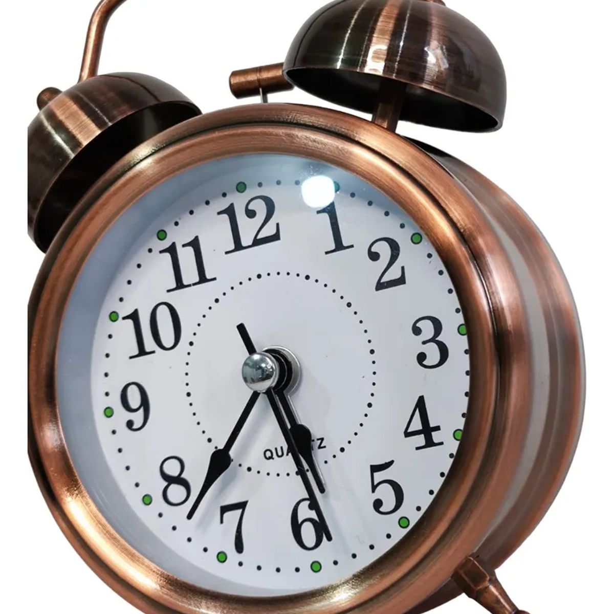 GENERICO - Reloj Alarma Despertador Plateado Análogo Dos Campanas 6025