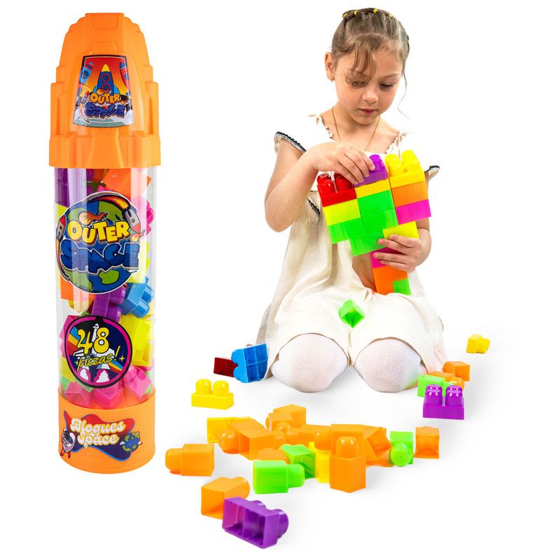 ENERGY PLUS - Armatodo Bloques Space 48 Pzas Cohete Juego Didáctico Niños
