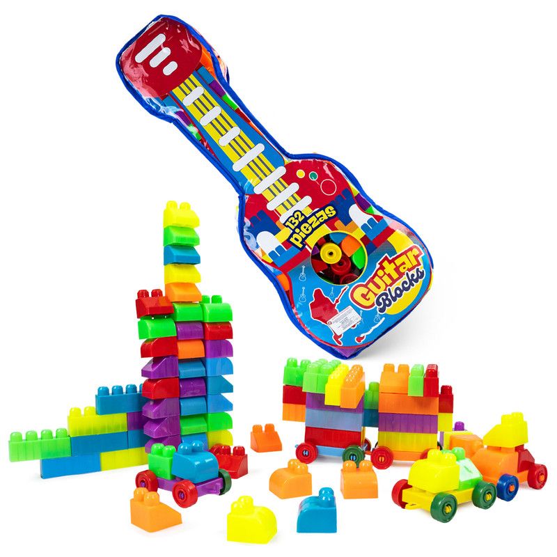 ENERGY PLUS - Set Bloques X132 Piezas Maleta Guitarra Infantil